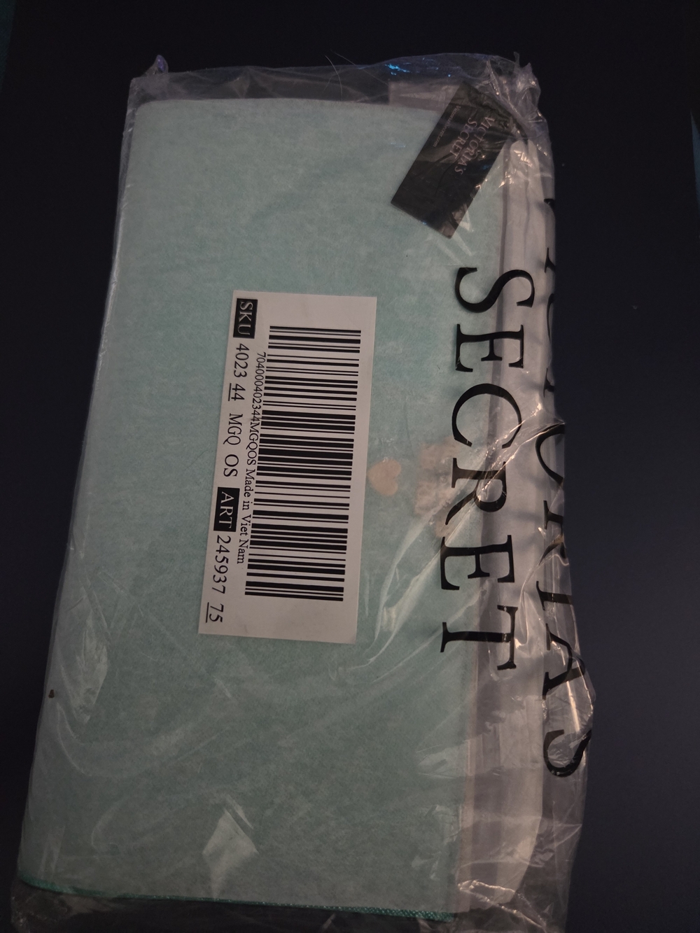 Victoria's Secret Mint Shiny Wristlet